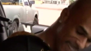 Horny blonde girl fucked and milked from his BBC on the couch