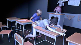 3D Big Boobs College Asian Babe Got Fucked by Big Short Cock