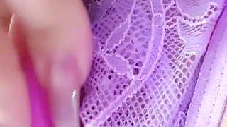 Horny in Bed Using My New Vibrator on My Clit