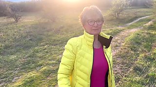 The Anal Granny Outdoors!!!