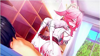 Genshin Impact - Yae Miko Is Waiting For You In A School Uniform