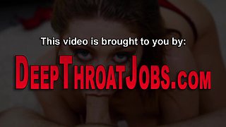 Petite teen bj babe sucks off hard dick