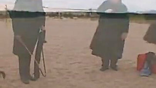 Outdoor domination on the beach