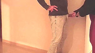 Hotwife Fucked at Building Party - Cum in Mouth