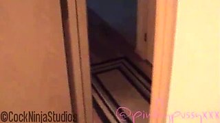 Step Sister Seduces Step Brother in Shower - Pinky Pussy & Cock Ninja Taboo Fuck
