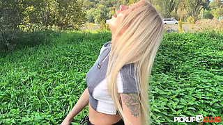 PickUp Club - Leggy Flexible Blonde Zlata Shine Meets fellow Runner Charlie Dean