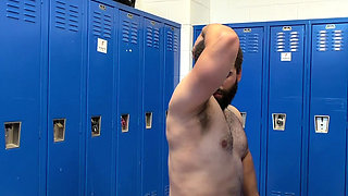 Muscle Cub in Locker Room