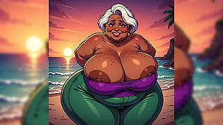 Thick BBW Indian Women at Beach Ai
