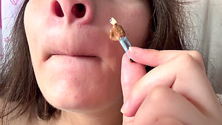Giantess Humiliates Her Tiny Husband by Taking It Into Her