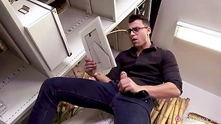 Caught fingering and punished by his squirting cougar boss - mommy porno