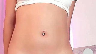 Modeling My Boyfriend My Thong Before Showing Him My Little Hairy Pussy