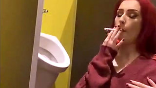 Smoking in a Urinal