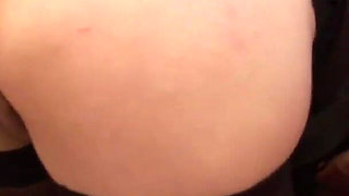 Sexy brunette short hair in stockings likes to lick dudes ass and to be fucked