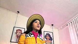 Shemale tranny enjoying solo masturbation