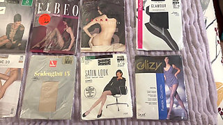 Footjob in Black Pantyhose in a Cottage