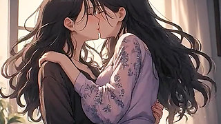 AI Generated Kissing Cartoon content, Uncensored video of 18 Year old Anime Girl, 3D Porn Cartoon on closeup by Kiidzy Animates