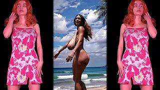 Nudist Beach Brat Makes You Hump Everything but Pussy