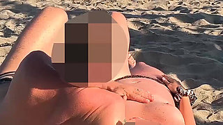 Caught by a Girl During Beach Sex