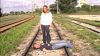 Railway tracks trampling