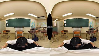 Japanese Classroom School Explores POV VR Fantasy