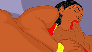 Cherokee's Big Ass Gets Clapped in a New Animated Hentai Shoot in the Backalley