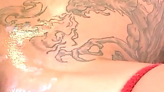 Mistress and 2 slaves: clips and candlewax into fisting