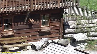 Rough threesome anal leather pants orgy