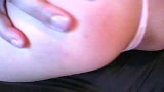 Amateur POV: Hot Girl Teases with Her Ass in Lingerie real good