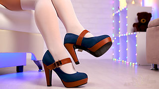 132- Thighs in Pantyhose, Leg Fetish, It's Wonderful! *60fps