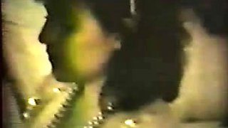 Retro threesome with vintage clothing and hardcore sex