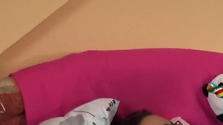 Amazing Brunette Relaxing with Her Friend