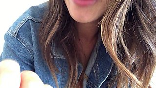 Cute curly brunette solo webcam masturbation