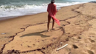 Walking and Sunbathing Naked on the Beach