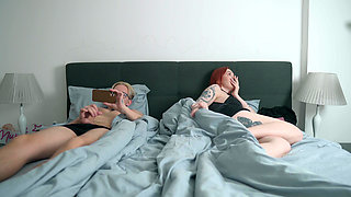 Step Mom Busts Step Son Jerking to Her Porn in Share Bed - Taboo Creampie Surprise!