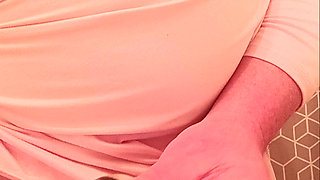 Dressed up jerking off