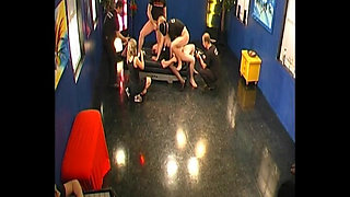 Slut Gets Face and Tits Covered in Cum During Ggg Live Gangbang