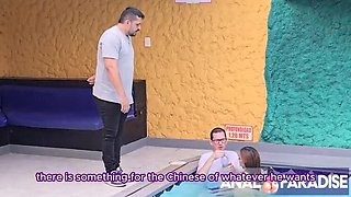 Step Son Pounds My Ass Hard - Anal Creampie with Big Tits MILF