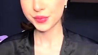 Blonde tight pussy babe solo toy fun in glamour masturbation