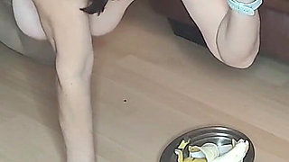 Real BDSM for a Married Couple! Fucking, Milk in the Ass, and Eating Bananas off the Floor!