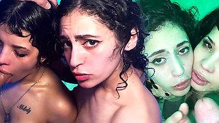 Bgg Threesome!! Lesbian Play Between Two Beautiful Girls, Rough Sex, and a Blowjob with a Huge Facial!!