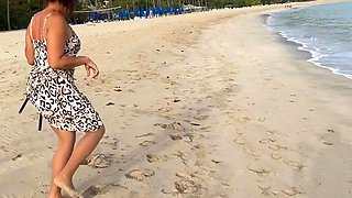 Blond teen babe fuck an old guy outdoors