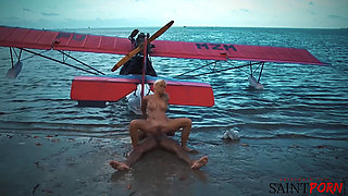 Caylian Curtis Fucks a Pilot on a Secluded Island Beach