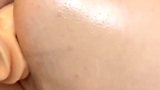 Honry Shygirl Plays in Her Bed with Big Dildo