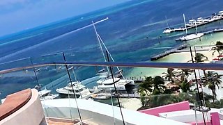 Masturbating and squirting on the hotel