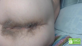 Pink Beads in Hairy Asshole