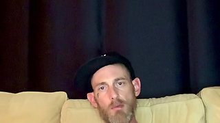 Almost Caught Stroking It at the Airbnb on the Couch