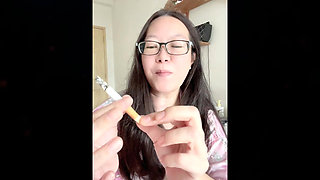 Darkside Smoking Asian: Filthy Cigarette Filter Nicotine Sfain Reveal & Extraction + Nipple Flash