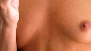 Petite blonde MILF passion striptease