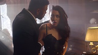 Brunette Vanessa Sky gets wild in a steamy interracial threesome with Troy Francisco