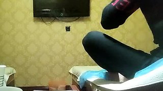 Amateur latin caught by hidden cam